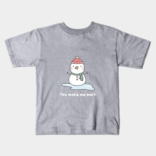 You make me melt Snowman Kids T-Shirt